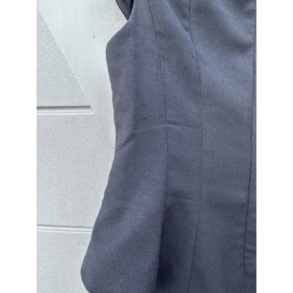 Carmen Marc Valvo black Square Neck peplum cap sleeve Form Fitting dress size 2 - Picture 9 of 13